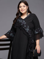 Ahalyaa Floral Bell Sleeves Kurta | Grocsy