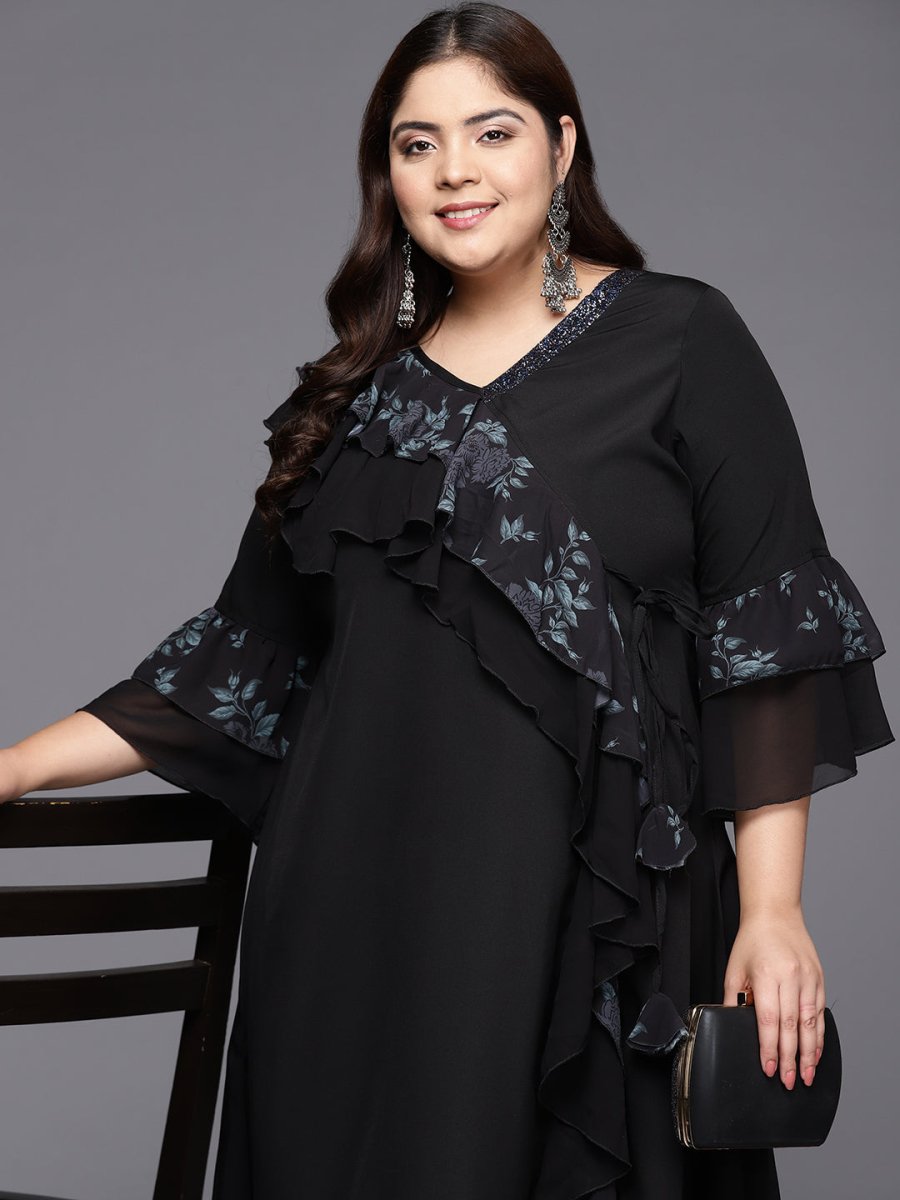 Ahalyaa Floral Bell Sleeves Kurta | Grocsy