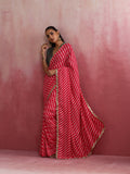 trueBrowns Pink Muslin Silk Saree | Grocsy