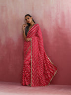 trueBrowns Pink Muslin Silk Saree | Grocsy