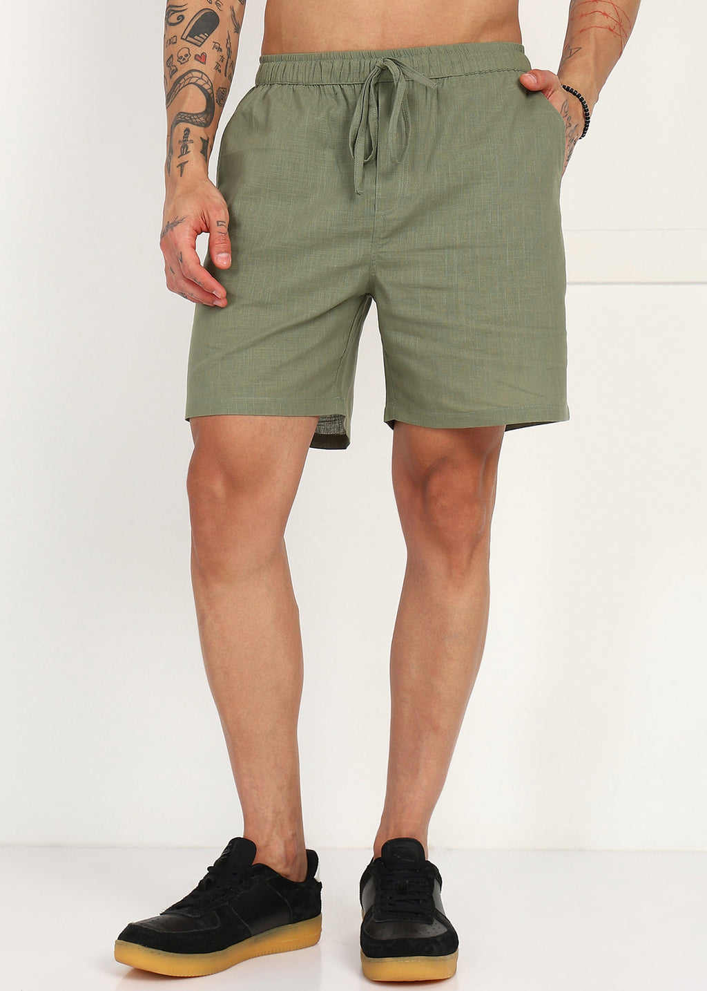 Fabmade Grove Ease Linen Shorts | Grocsy