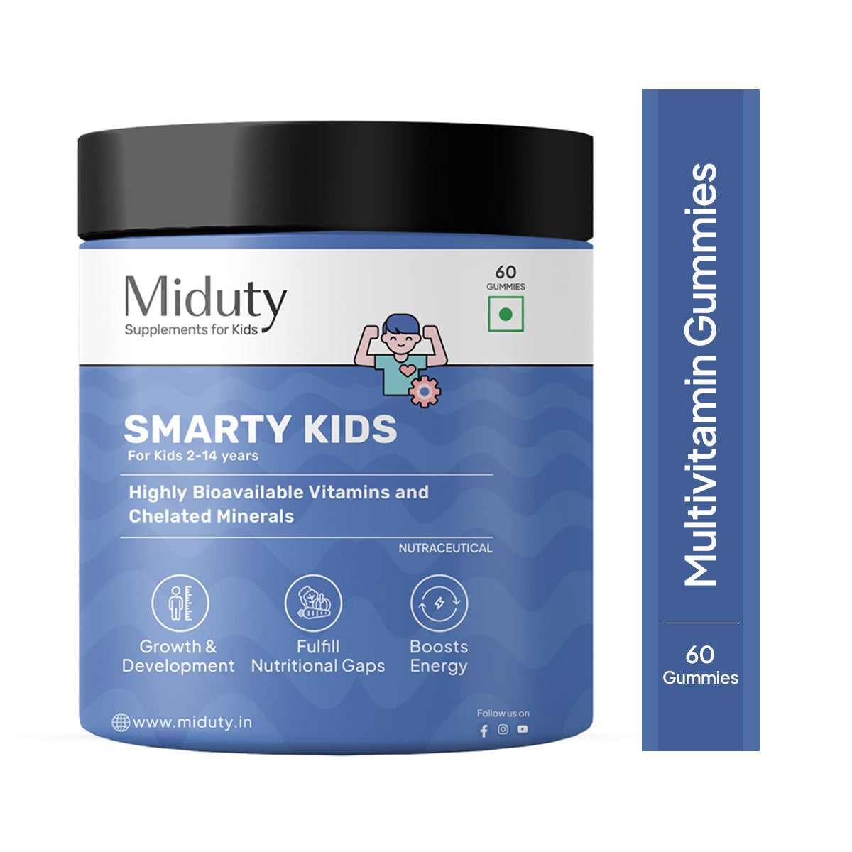 Miduty by Palak Notes Smarty Kids Multivitamin Gummies | Grocsy