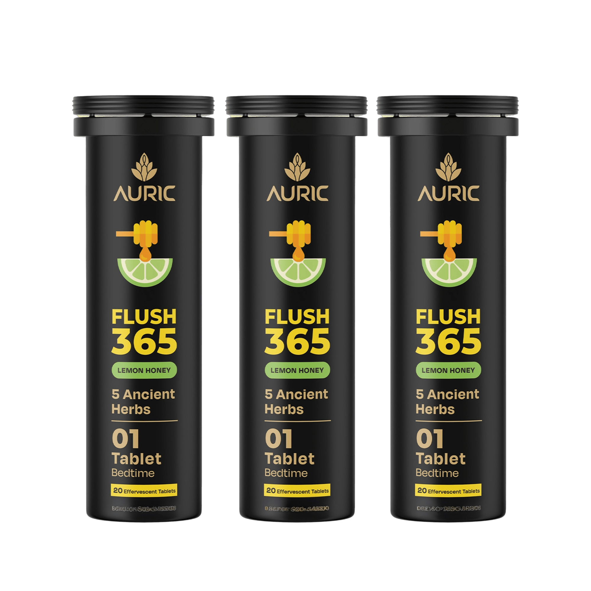 Auric Flush365 Tablets | Honey Lemon Flavour | Grocsy