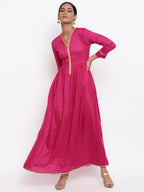trueBrowns Pink Gold Lace Dress | Grocsy