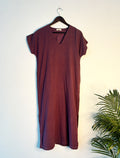 trueBrowns Purple Gauze Dress | Grocsy