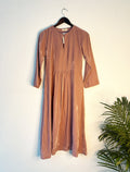 trueBrowns Pink Velvet Kurta | Grocsy