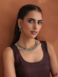 trueBrowns Silver Tone Stone Necklace Set | Grocsy