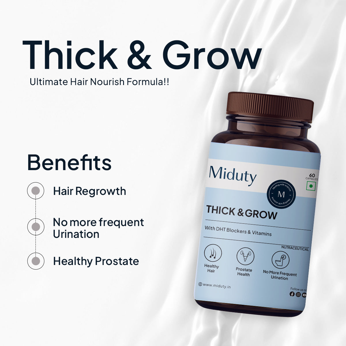 Miduty by Palak Notes Thick & Grow Capsules | Grocsy