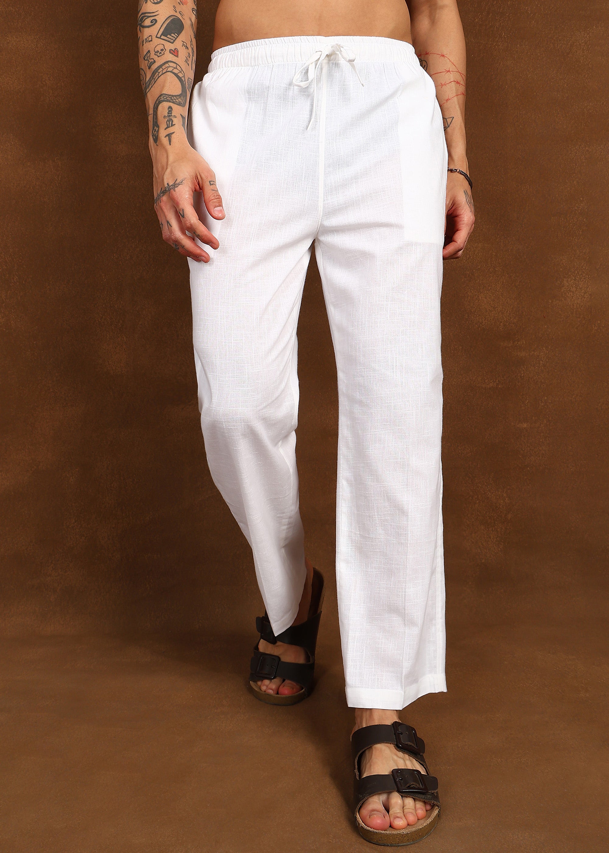 Fabmade Ivory Drift Linen Pyjama | Grocsy