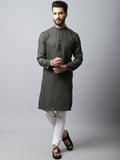 Even Apparels Brown Pure Cotton Kurta With Band Collar | Grocsy