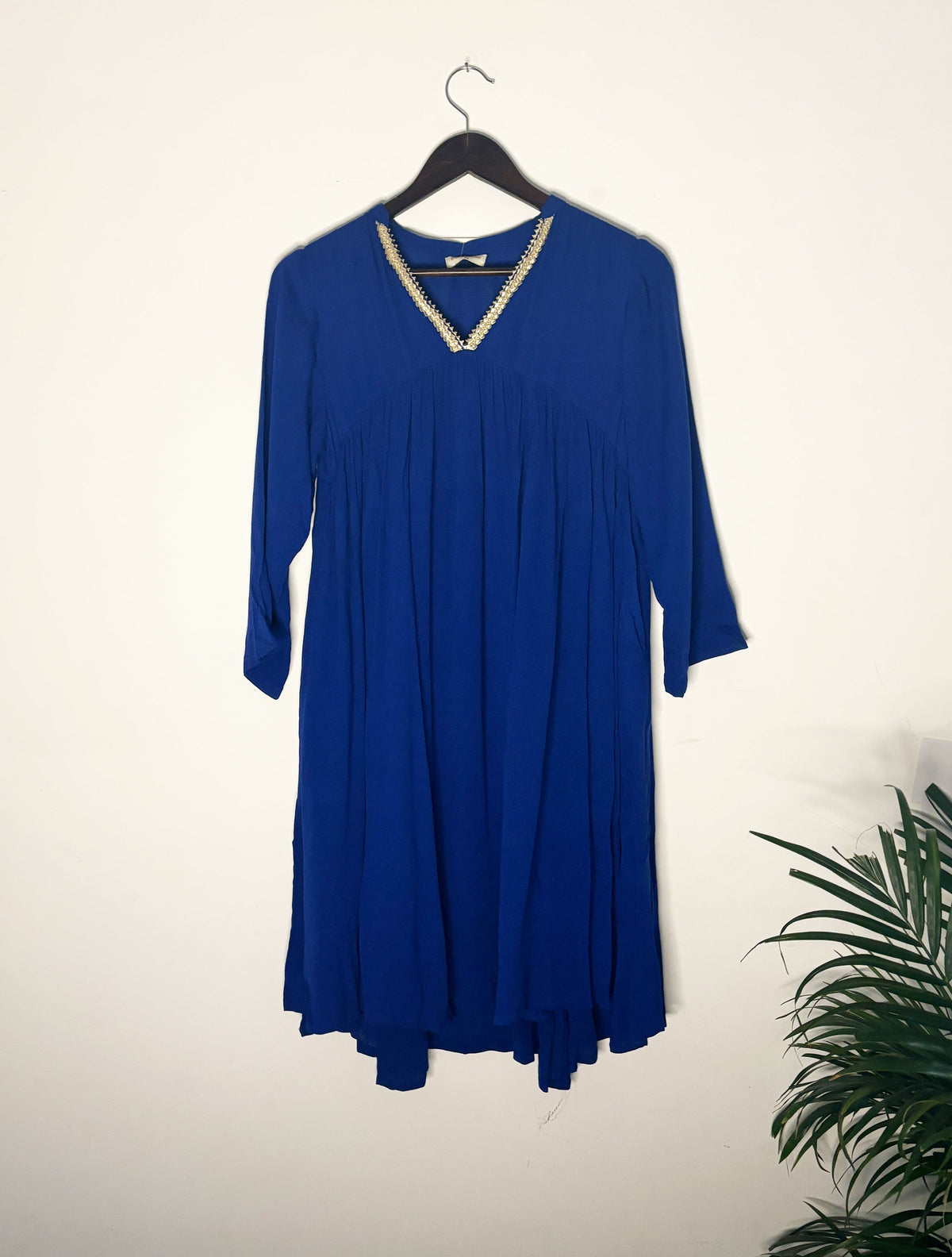 trueBrowns Blue Crinkle Top | Grocsy