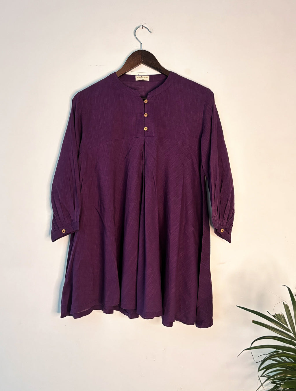 trueBrowns Purple Slub Top | Grocsy