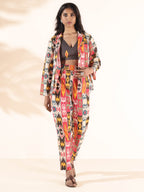 trueBrowns Cola Cotton Ikat Pant Suit Set | Grocsy