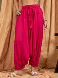 InWeave Fuchsia Solid Harem Pant | Grocsy