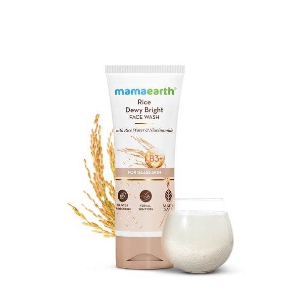 Mamaearth Rice Face Wash With Rice Water & Niacinamide | Grocsy