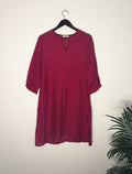 trueBrowns Magenta Pink Muslin Top | Grocsy
