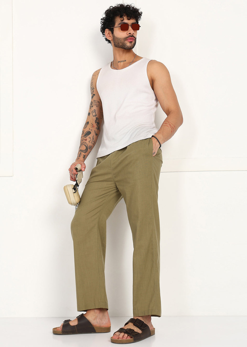 Fabmade Olive Root Linen Pyjama | Grocsy