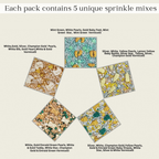 Confect Baby Shower Sprinkles | Mix Silver Baby Feet & Feeding Bottle Sprinkles Pack of 5 (BABY SHOWER -04) | Grocsy