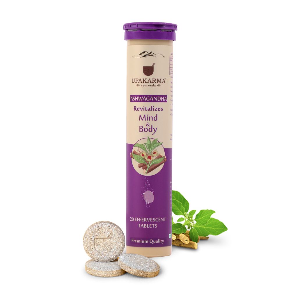 Upakarma Ayurveda Ashwagandha Effervescent Tablets | Grocsy
