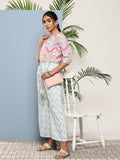 Ahalyaa Printed Waist Tie-Ups Basic Jumpsuit | Grocsy