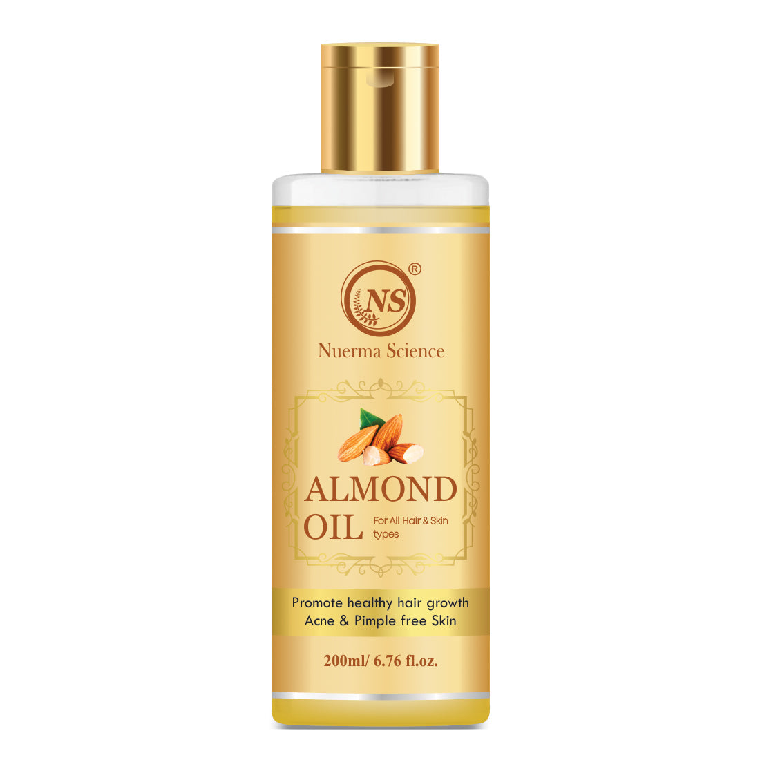 Nuerma Science Pure Almond Hair Oil for Natural Hair Growth | Grocsy