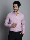 Jainish Men's Geomatric Printed Formal Shirts - Magenta | Grocsy