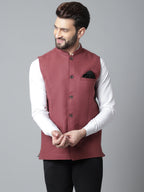 Even Apparels Men's Brown Pure Wool Nehru Jacket | Grocsy