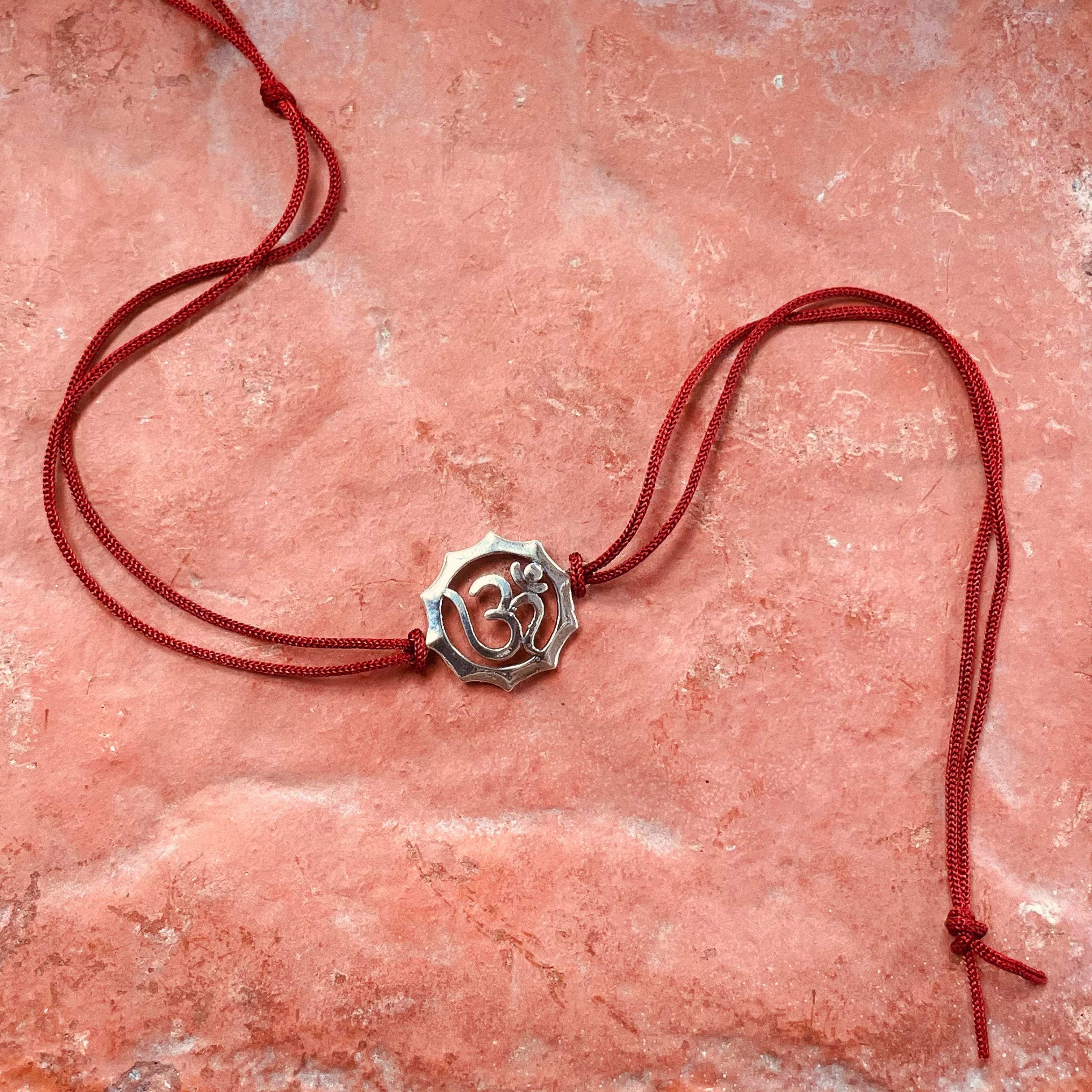trueBrowns 925 Sterling Silver Embossed Om Thread Rakhi | Grocsy