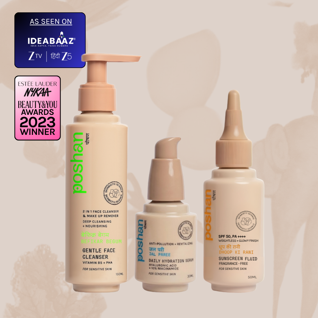 Poshan Skincare Your Daily Poshan 2-Min Essentials Routine! | Grocsy