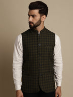 Even Apparels Men's Multi Mandarin Collar Waistcoat | Grocsy