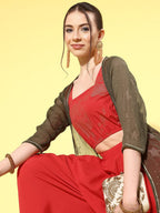 Ahalyaa Printed Co-Ords With Shrug | Grocsy