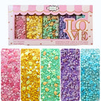 Confect Easter Sprinkles Edible | Mix Parrot Green, Pink, Sky Blue and Yellow Pearls & Stars Pack Of 5 (EAST 5) - 100Gms | Grocsy