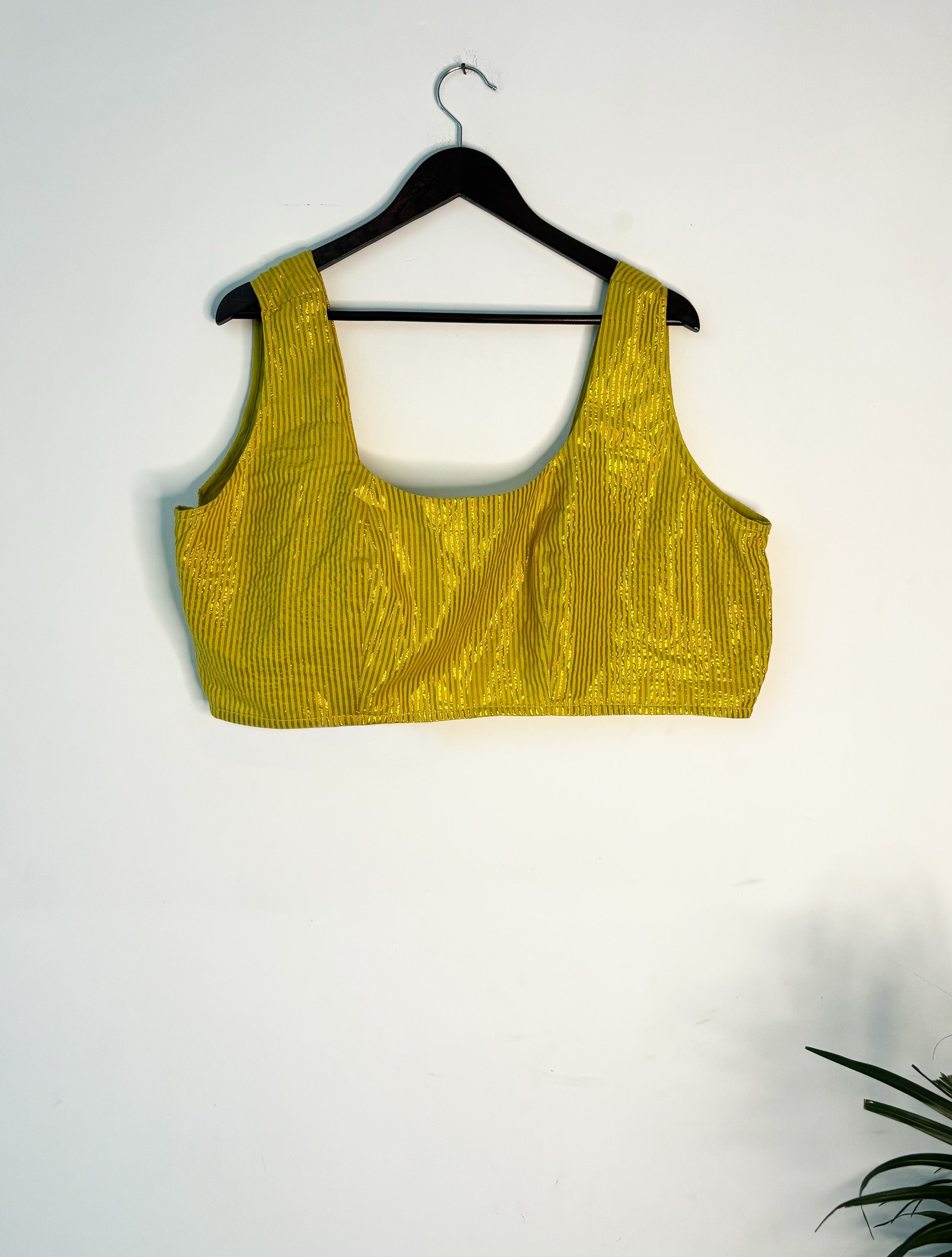 trueBrowns Lime Metallic Blouse | Grocsy