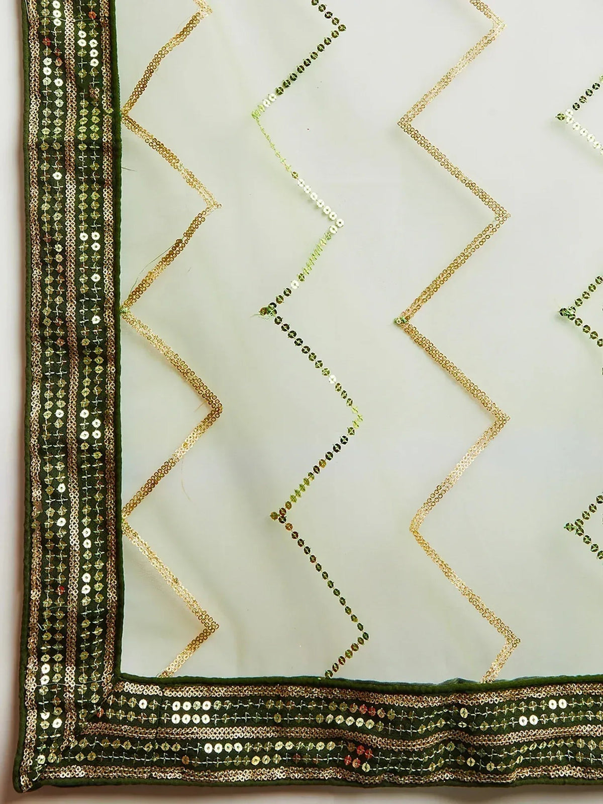 Tulsi Art Fascinating Green Sequins Art Silk Mehendi Wear Lehenga Choli | Grocsy