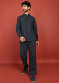 Fabmade Onyx Noir Short Kurta Co-Ord Set | Grocsy