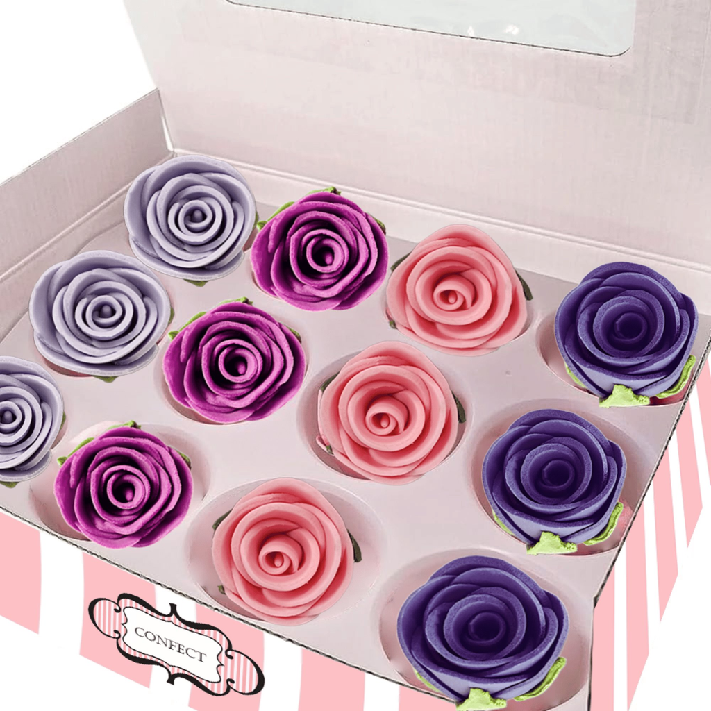 Confect Ombre- 4 | Edible Sugar Roses Topper | Grocsy
