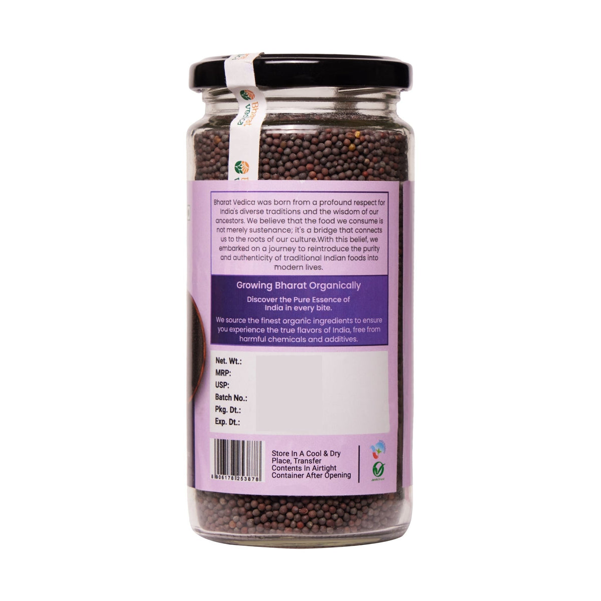 Bharat Vedica Organic Black Mustard BIG - Kali Sarso | Grocsy