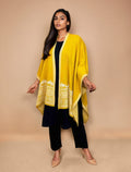 trueBrowns Yellow Woollen Kaftan Cape | Grocsy