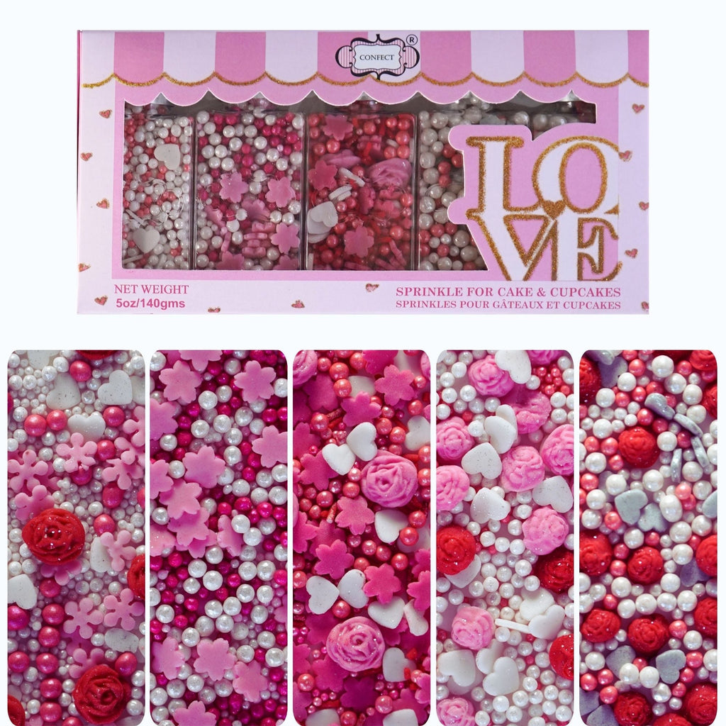 Confect Glittering Grace I Silver & White Pearls | Edible Mother's Day Sprinkles | Grocsy