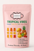 Confect Tropical Vibes Gummies | Pack of Pineapple, Mango, Kiwi, Peach, Lemon, Cherry Gummies | | Grocsy