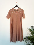 trueBrowns Pink Gauze Dobby Kurta Set | Grocsy