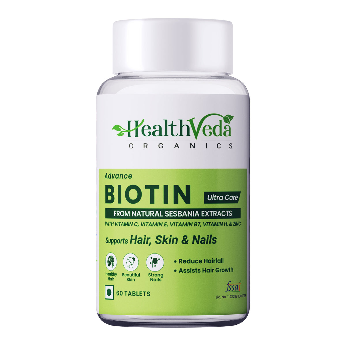Health Veda Organics Advance Biotin Tablets | Grocsy