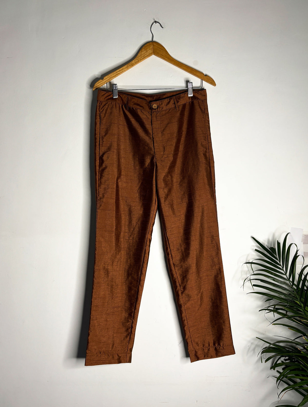 trueBrowns Brown Straight Men's Pant | Grocsy