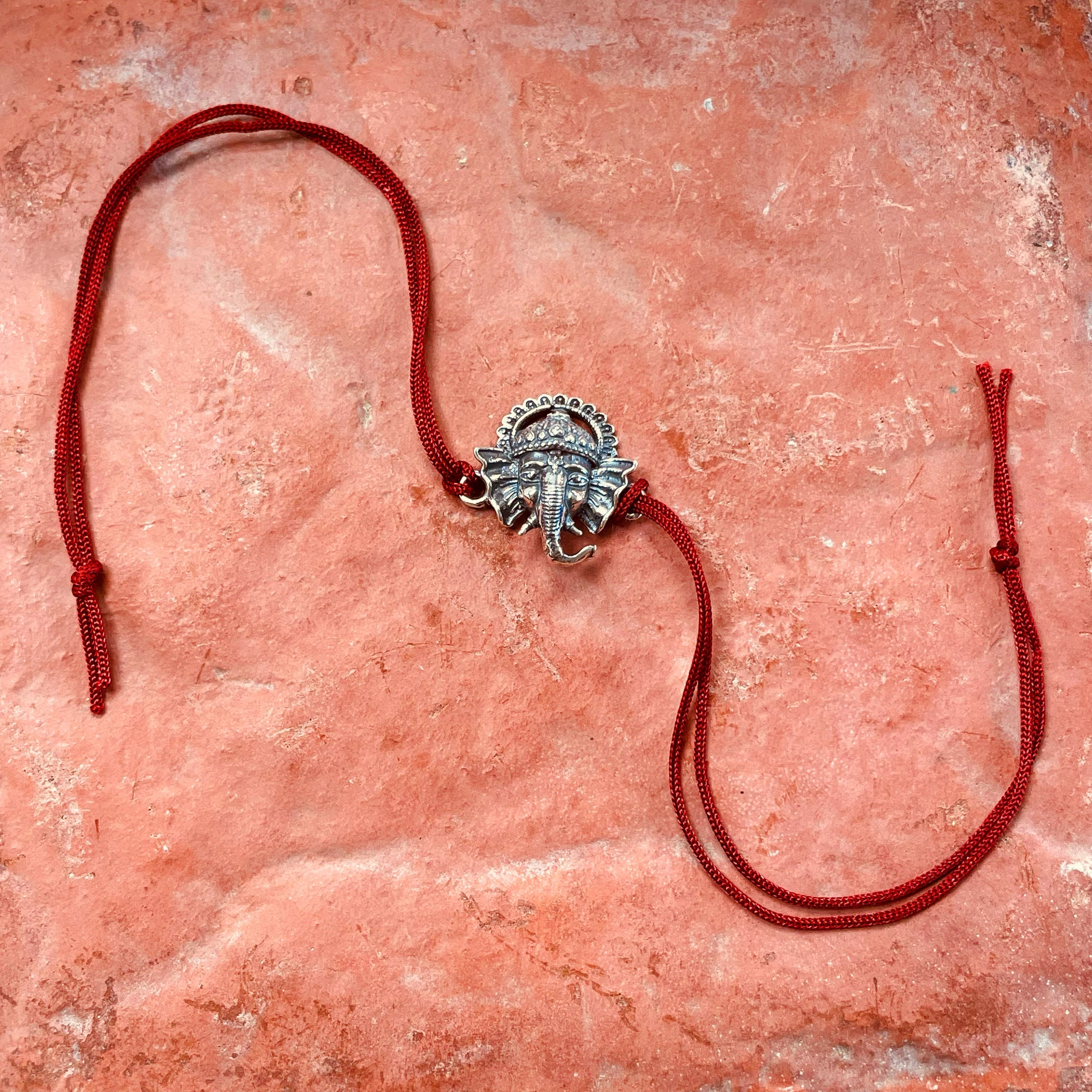 trueBrowns 925 Sterling Silver Ganesh Idol Thread Rakhi | Grocsy