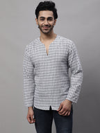Even Apparels Multi Pure Cotton Open Neck Kurta | Grocsy