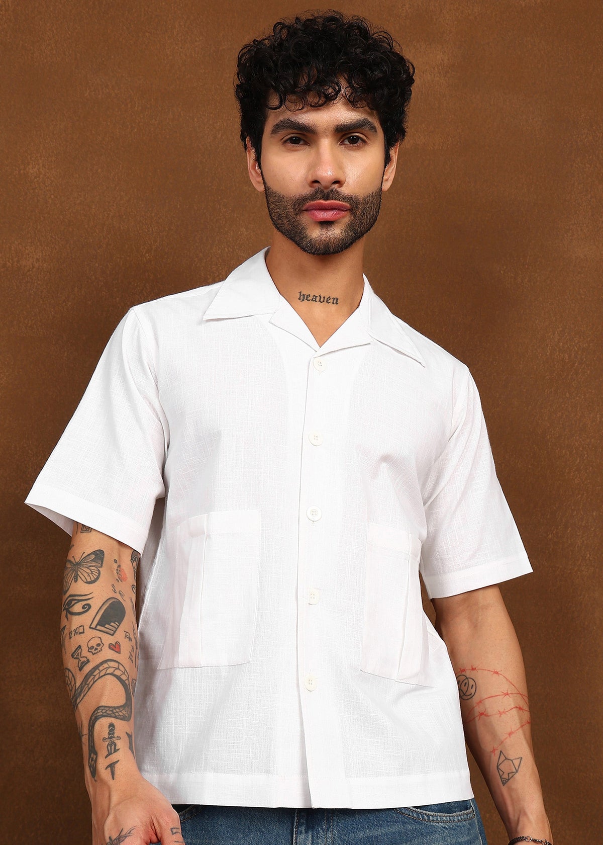 Fabmade Ivory Utility Shirt | Grocsy