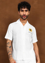 Fabmade Sunbloom Ivory Shirt | Grocsy
