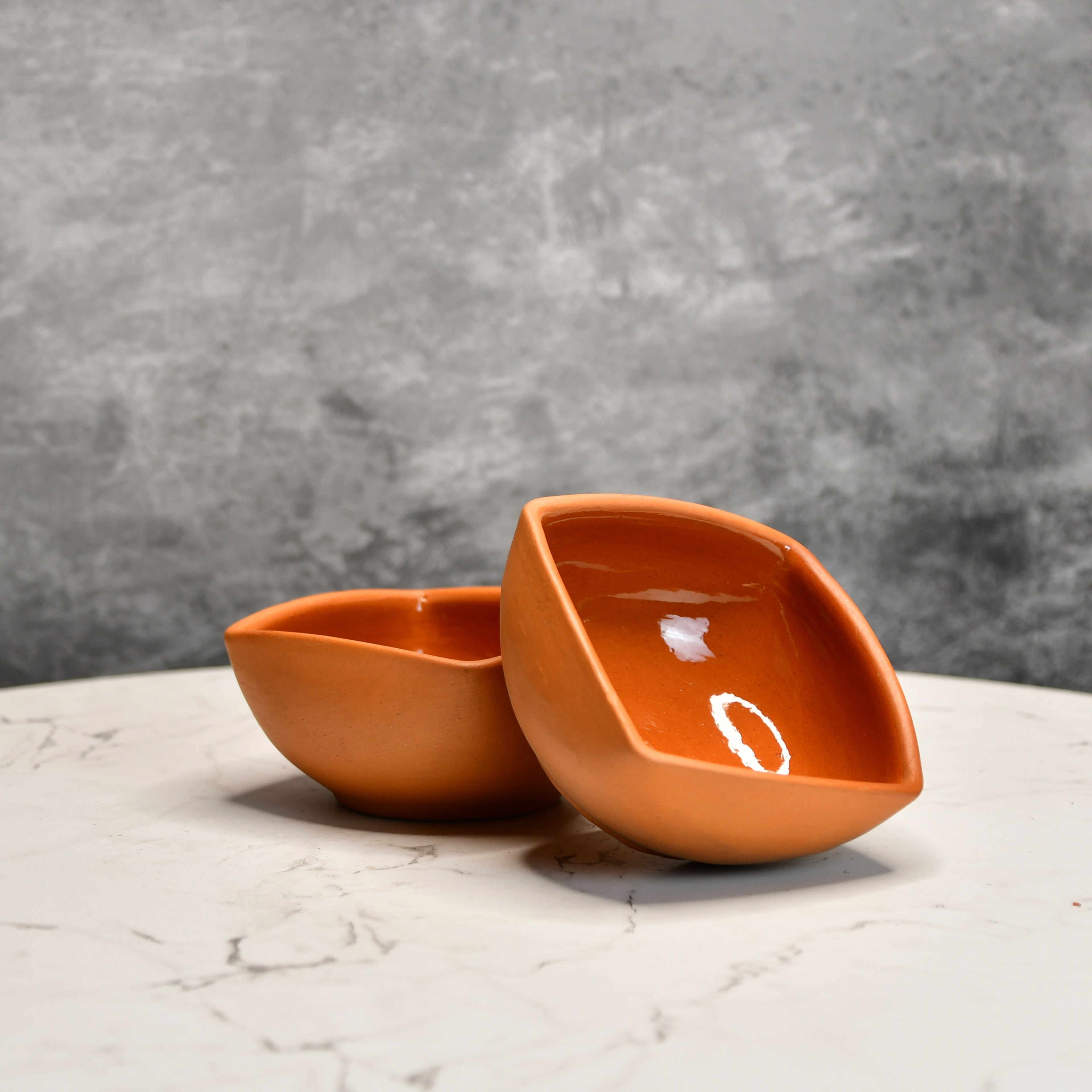 Sowpeace Premium Set of 2 Terracotta Square Serving Bowls | Grocsy