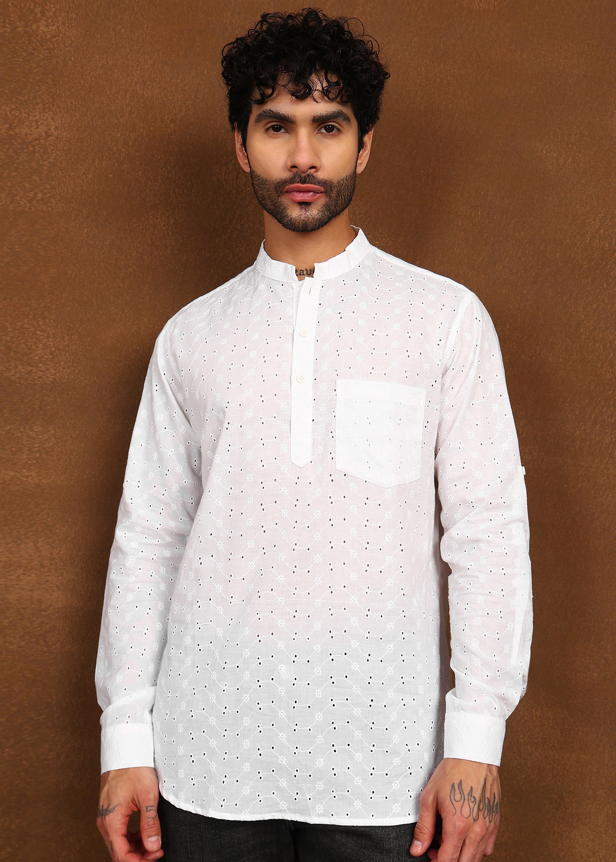 Fabmade Minimal Loom Linen Kurta | Grocsy