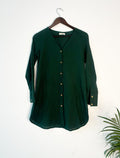 trueBrowns Dark Green Dobby Top | Grocsy